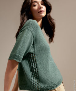 Strickset Kastenshirt Mit Ajour Detail Aus Alta Moda Cotolana Von Lana Grossa 5 Strickset Kastenshirt Mit Ajour Detail Aus Alta Moda Cotolana Von Lana Grossa – Bild 3