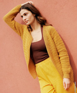 Raglan-Cardigan In Stäbchen - Ecopuno