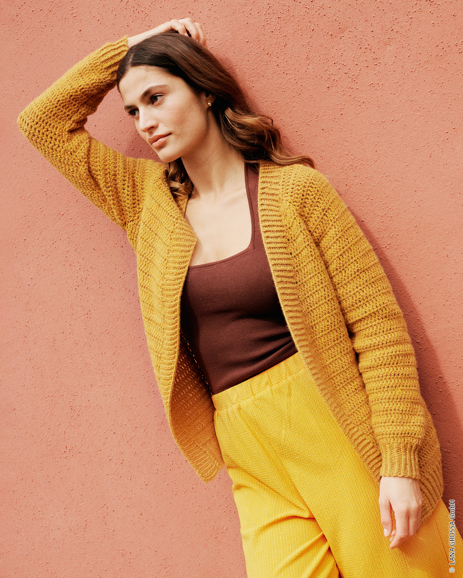 Strickset Raglan-Cardigan In Stäbchen Aus Ecopuno Von Lana Grossa 1 Raglan-Cardigan In Stäbchen - Ecopuno