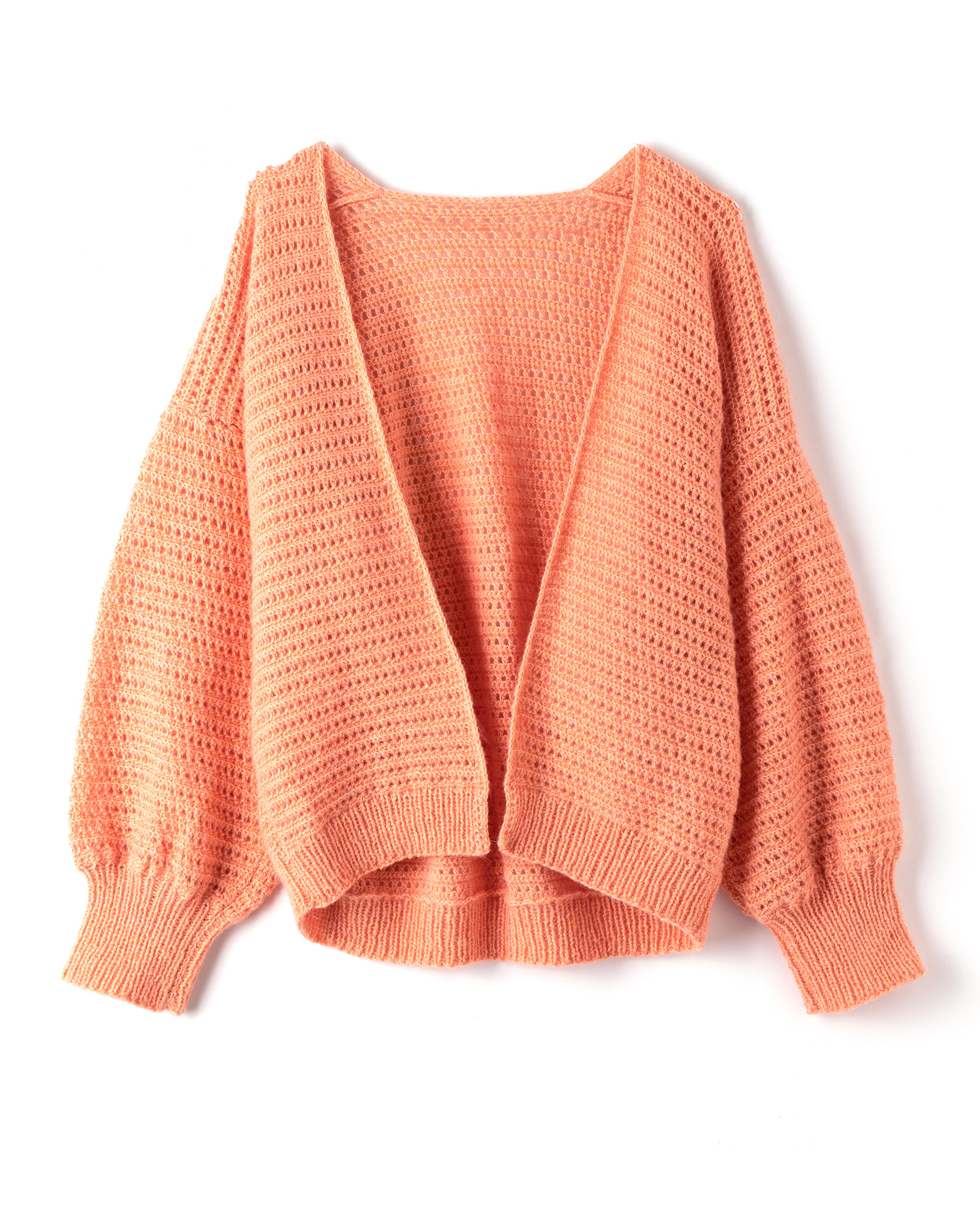 Strickset Cardigan Im Lochmuster Mit Querrippen Aus Ecopuno Von Lana Grossa 2 Strickset Cardigan Im Lochmuster Mit Querrippen Aus Ecopuno Von Lana Grossa – Bild 2