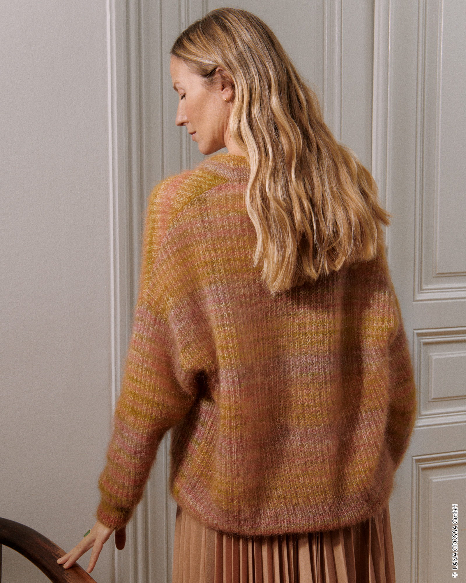 Strickset Patent-Jacke Aus Silkhair Print Von Lana Grossa 3 Strickset Patent-Jacke Aus Silkhair Print Von Lana Grossa – Bild 3