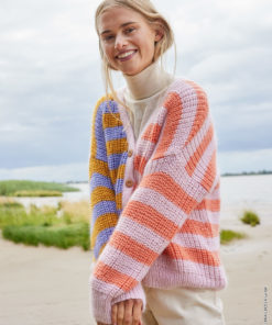 Strickset Halbpatent-jacke aus Cool Wool Big, Cool Wool Big Mélange und Silkhair von Lana Grossa