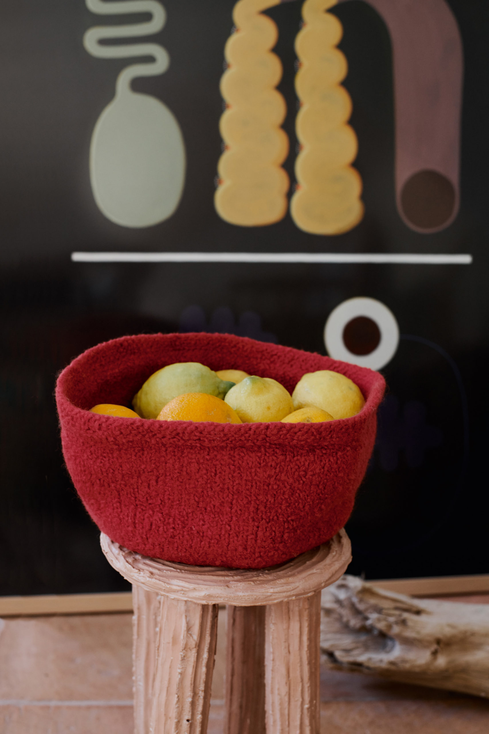 Strickset Obstschale Glatt Rechts Aus Feltro Von Lana Grossa 1 Obstschale Glatt Rechts - Feltro
