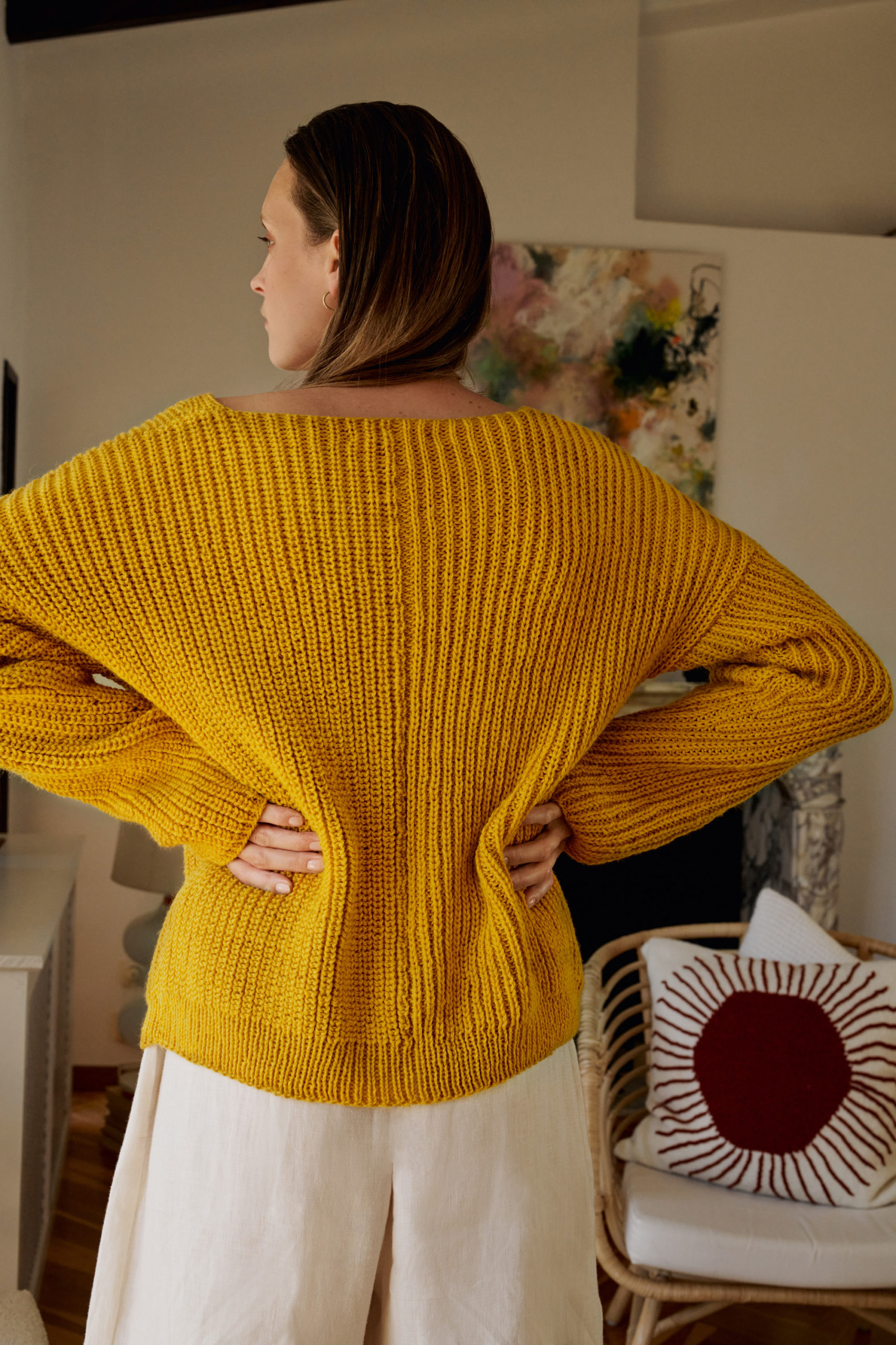 Strickset V-Pulli Im Halbpatentmuster Aus Landlust Alpaka Merino 160 Von Lana Grossa 2 Strickset V-Pulli Im Halbpatentmuster Aus Landlust Alpaka Merino 160 Von Lana Grossa – Bild 2