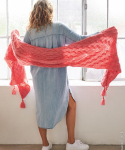Strickset Svarte Fletter Schal aus Ecopuno und Setasuri von Lana Grossa