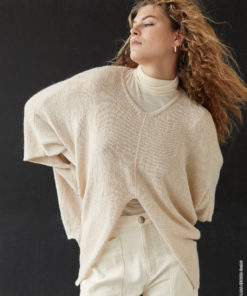 Strickset Pullover Mit V-Ausschnitt Aus Ecopuno Von Lana Grossa 3 Strickset Pullover Mit V-Ausschnitt Aus Ecopuno Von Lana Grossa – Bild 2