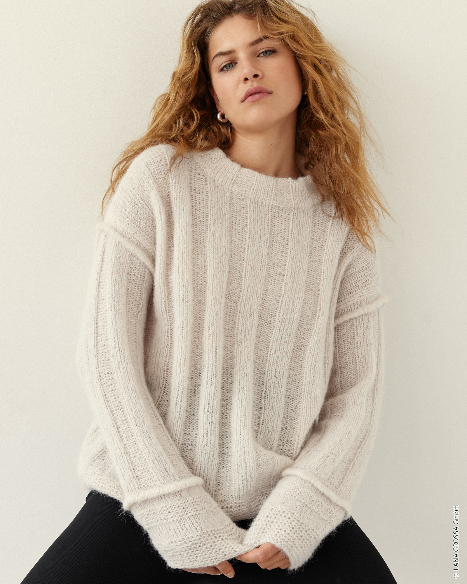 Strickset Pullover Mit Biesen Aus Setasuri Von Lana Grossa 1 Strickset Pullover Mit Biesen Aus Setasuri Von Lana Grossa