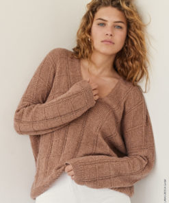 Strickset Pullover Mit Karomuster aus Ecopuno von Lana Grossa