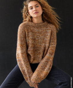 Strickset Top Down Pullover aus Ecopuno und Silkhair von Lana Grossa
