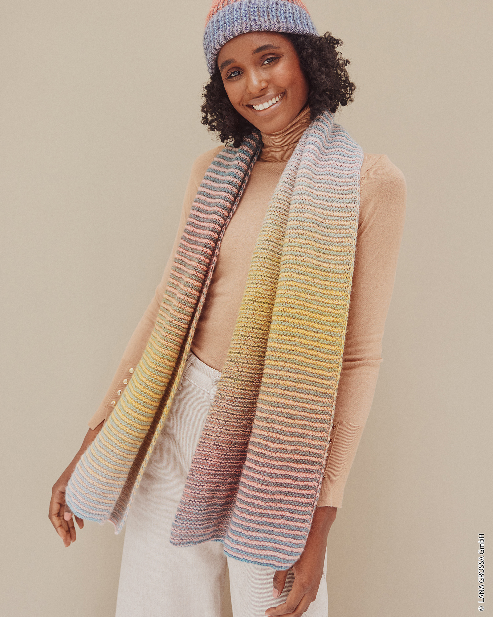 Strickset Breiter Schal Aus Gomitolo Versione Von Lana Grossa 1 Breiter Schal - Gomitolo Versione