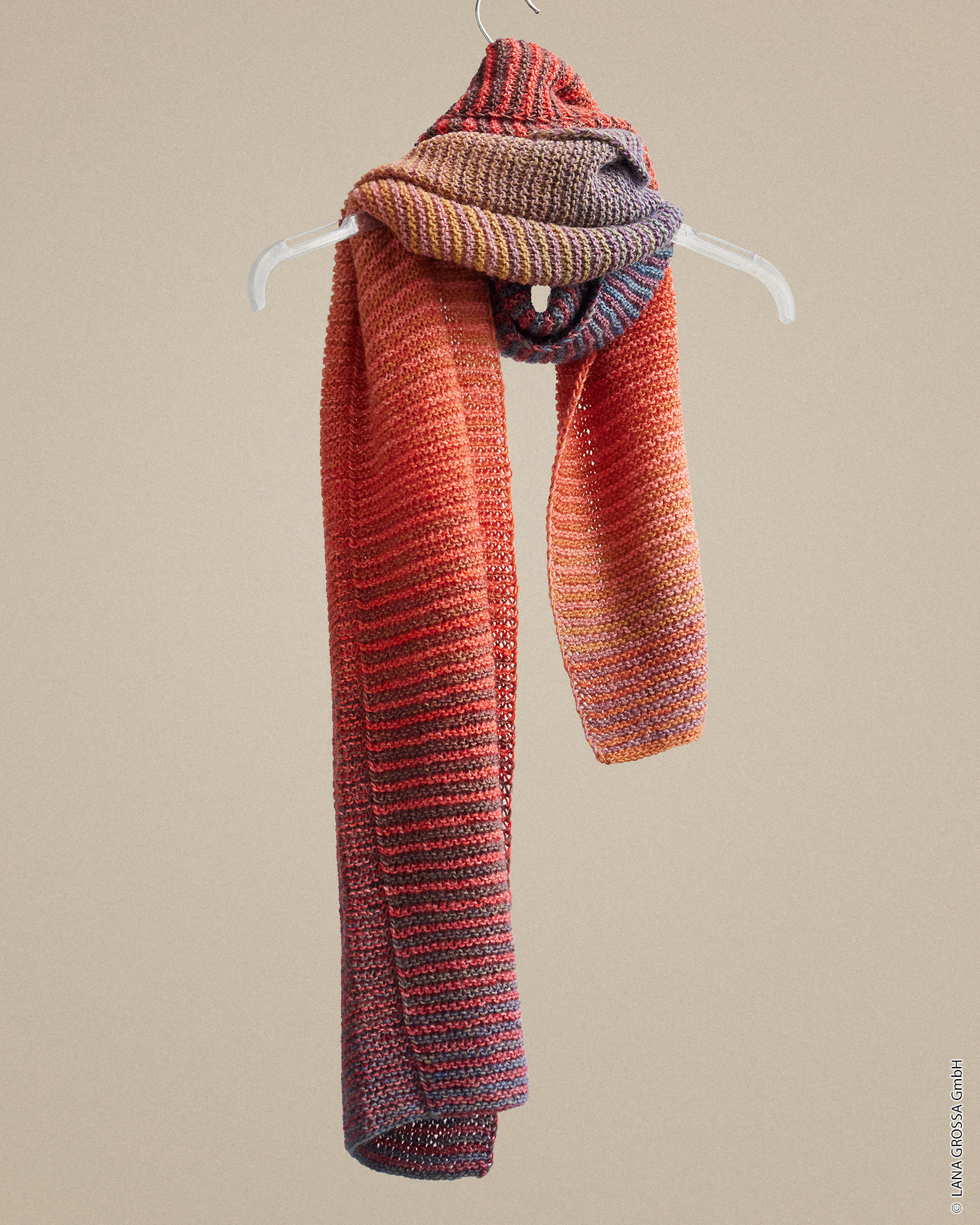 Strickset Schal Kraus Rechts Aus Gomitolo Versione Von Lana Grossa 1 Schal Kraus Rechts - Gomitolo Versione