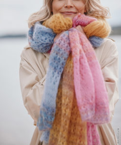 Strickset Stola Im Mustermix aus Silkhair Print und Silkhair von Lana Grossa