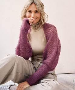 Strickset ärmelschal Mit Rosenenmuster aus Silkhair von Lana Grossa