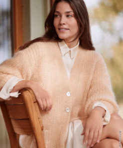 Strickset Halbpatent-jacke aus Silkhair von Lana Grossa