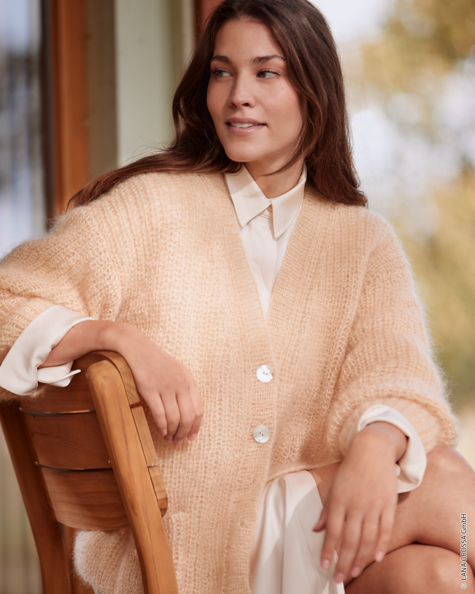Strickset Halbpatent-Jacke Aus Silkhair Von Lana Grossa 1 Strickset Halbpatent-Jacke Aus Silkhair Von Lana Grossa