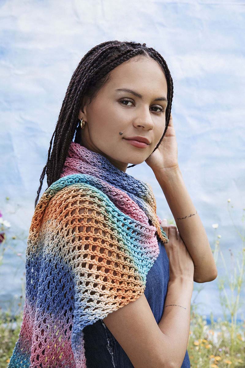 Strickset Schal Aus Silk Color Von Lang Yarns 2 Strickset Schal Aus Silk Color Von Lang Yarns – Bild 2