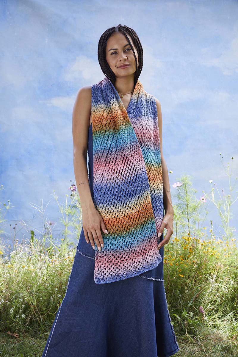 Strickset Schal Aus Silk Color Von Lang Yarns 3 Strickset Schal Aus Silk Color Von Lang Yarns – Bild 3