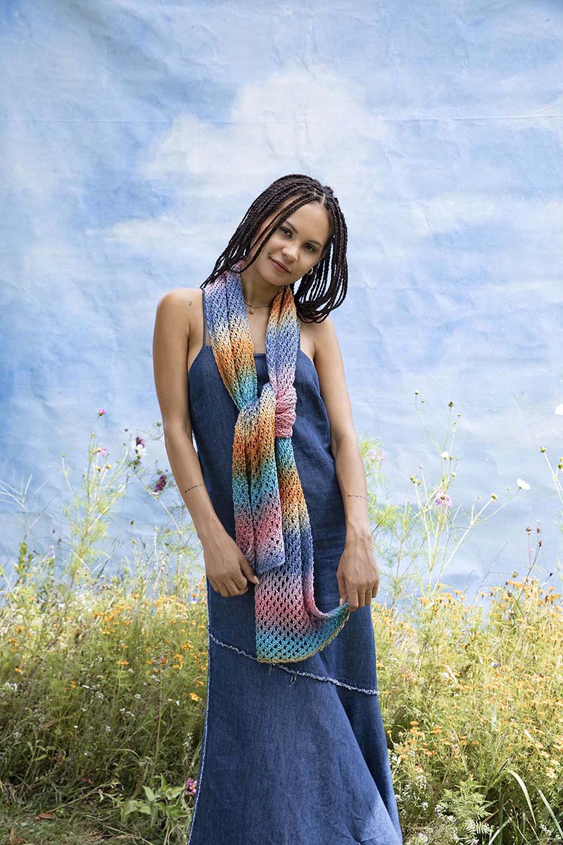 Strickset Schal Aus Silk Color Von Lang Yarns 1 Strickset Schal Aus Silk Color Von Lang Yarns