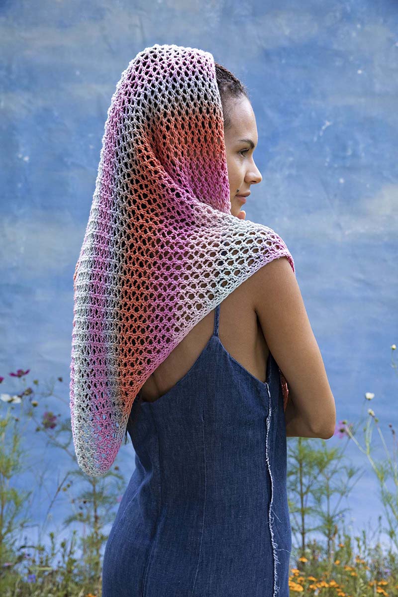 Strickset Dreiecktuch Aus Silk Color Von Lang Yarns 1 Strickset Dreiecktuch Aus Silk Color Von Lang Yarns