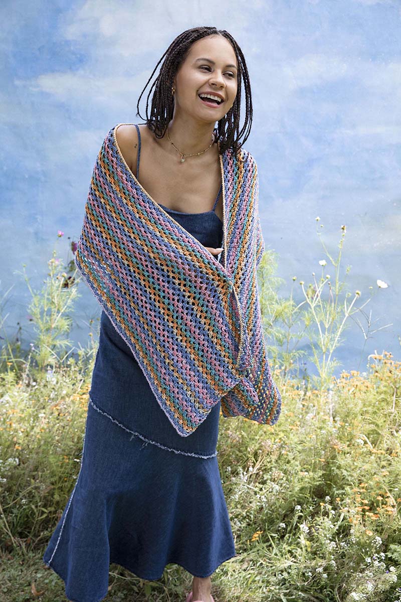 Strickset Schal Aus Silk Color Von Lang Yarns 1 Strickset Schal Aus Silk Color Von Lang Yarns