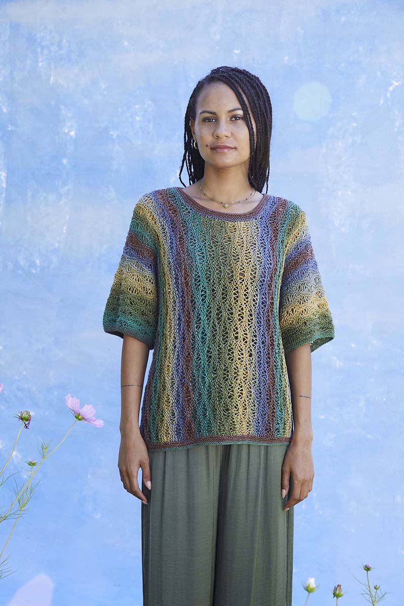 Strickset Kurzarmpullover Aus Silk Color Von Lang Yarns 3 Strickset Kurzarmpullover Aus Silk Color Von Lang Yarns – Bild 3