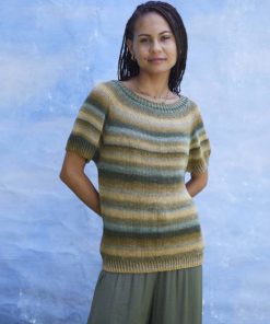 Strickset Kurzarmpullover Top Down Aus Silk Color Von Lang Yarns 6 Strickset Kurzarmpullover Top Down Aus Silk Color Von Lang Yarns – Bild 3