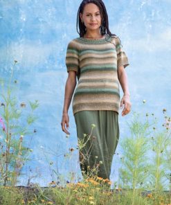 Strickset Kurzarmpullover Top Down aus Silk Color von Lang Yarns