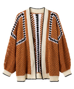 Strickset Cardigan Mit Quadratischen Motiven Im Stäbchenlochmuster Aus Soft Cotton Von Lana Grossa 4 Strickset Cardigan Mit Quadratischen Motiven Im Stäbchenlochmuster Aus Soft Cotton Von Lana Grossa – Bild 2