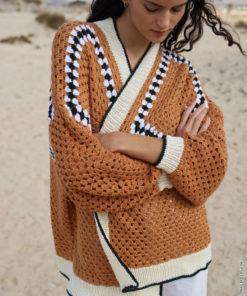 Strickset Cardigan Mit Quadratischen Motiven Im Stäbchenlochmuster Aus Soft Cotton Von Lana Grossa 5 Strickset Cardigan Mit Quadratischen Motiven Im Stäbchenlochmuster Aus Soft Cotton Von Lana Grossa – Bild 3