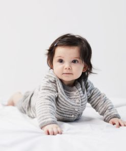 Strickset Baby Ringeljacke aus Como Tweed und Como von Lamana