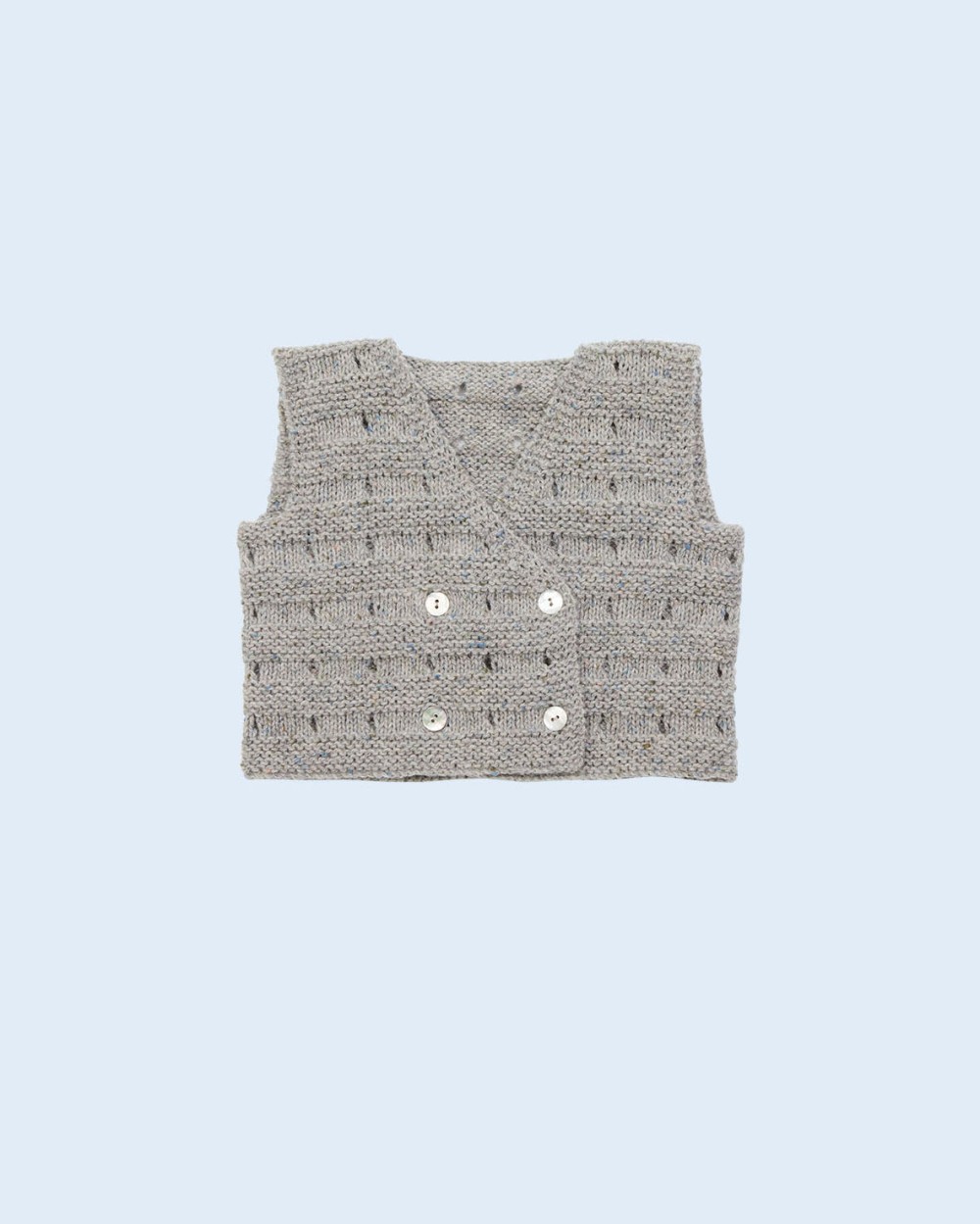 Strickset Baby Weste Aus Como Tweed Von Lamana 2 Strickset Baby Weste Aus Como Tweed Von Lamana – Bild 2
