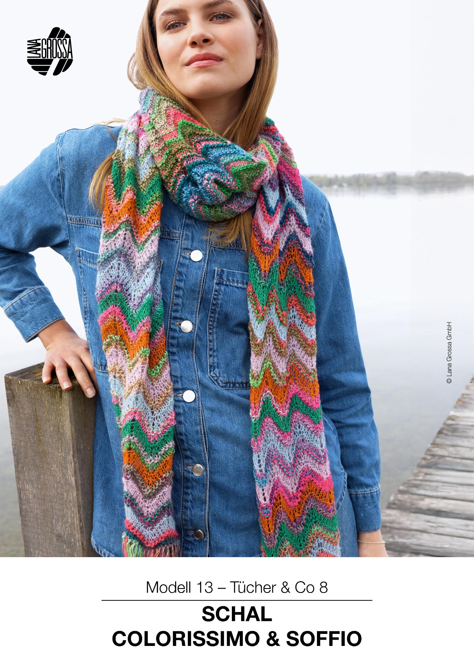 Strickset Schal Aus Colorissimo Und Soffio Von Lana Grossa 1 Strickset Schal Aus Colorissimo Und Soffio Von Lana Grossa