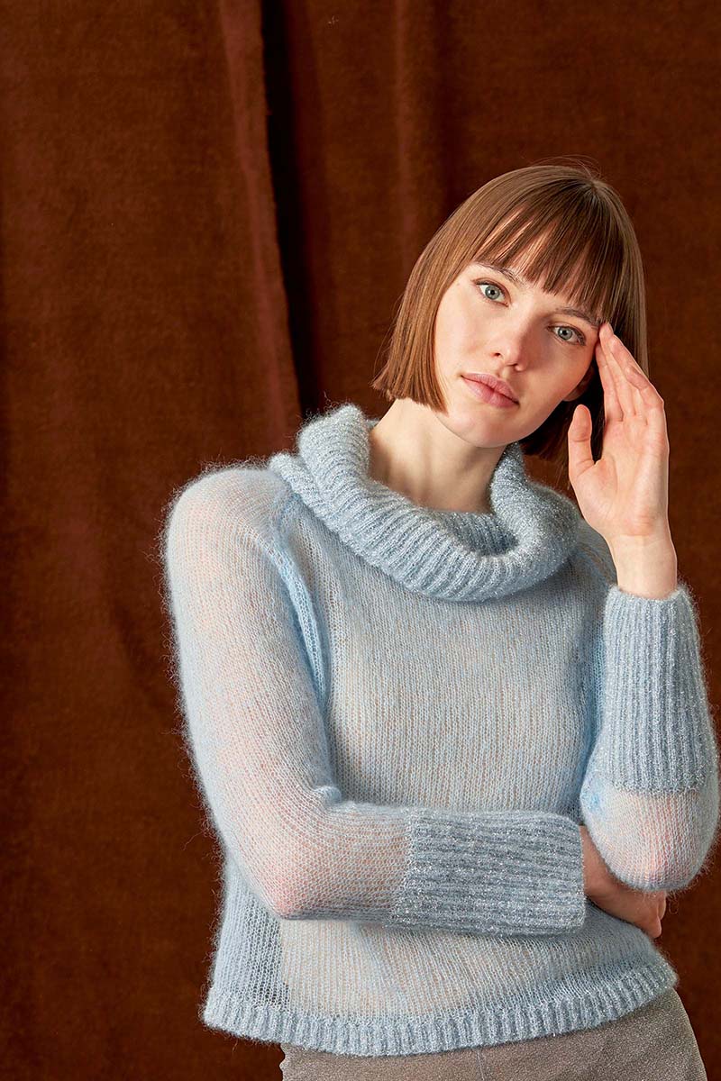 Strickset Pullover Aus Mohair 21 Von Lang Yarns 1 Strickset Pullover Aus Mohair 21 Von Lang Yarns
