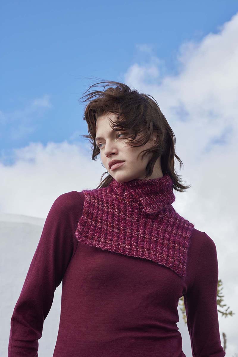 Strickset Kragen Aus Glamour Von Lang Yarns 1 Strickset Kragen Aus Glamour Von Lang Yarns
