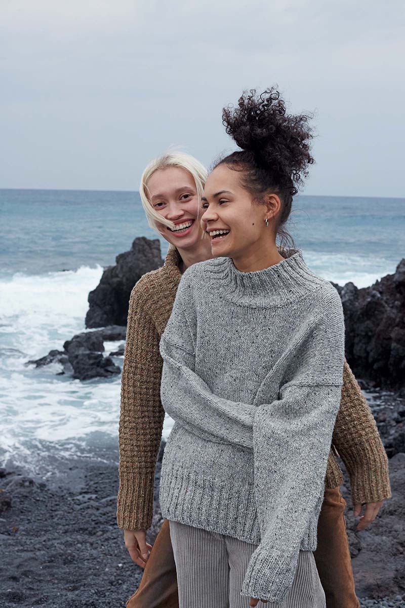 Strickset Pullover Aus Donegal Tweed+ Von Lang Yarns 1 Strickset Pullover Aus Donegal Tweed+ Von Lang Yarns