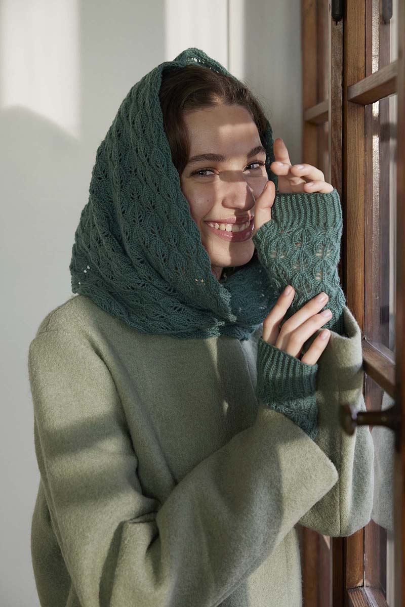 Strickset Fingerlose Handschuhe Aus Cashmere Lace Von Lang Yarns 4 Strickset Fingerlose Handschuhe Aus Cashmere Lace Von Lang Yarns – Bild 4