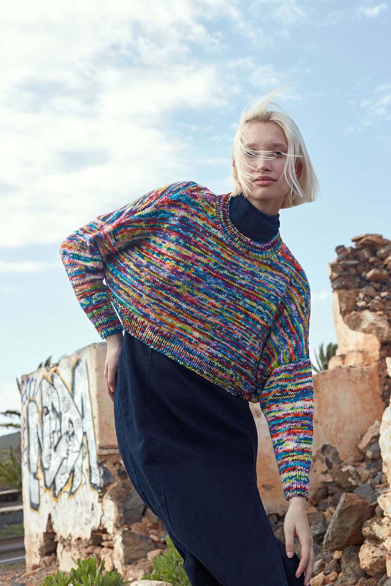 Strickset Kurzer Pullover Aus Move 8-Fach/8-Ply Von Lang Yarns 1 Strickset Kurzer Pullover Aus Move 8-Fach/8-Ply Von Lang Yarns