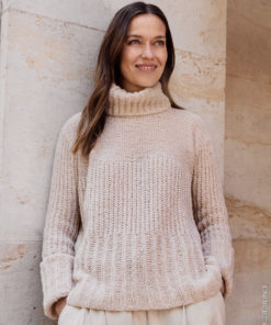 Strickset Pullover In Patentmuster aus Soffio von Lana Grossa