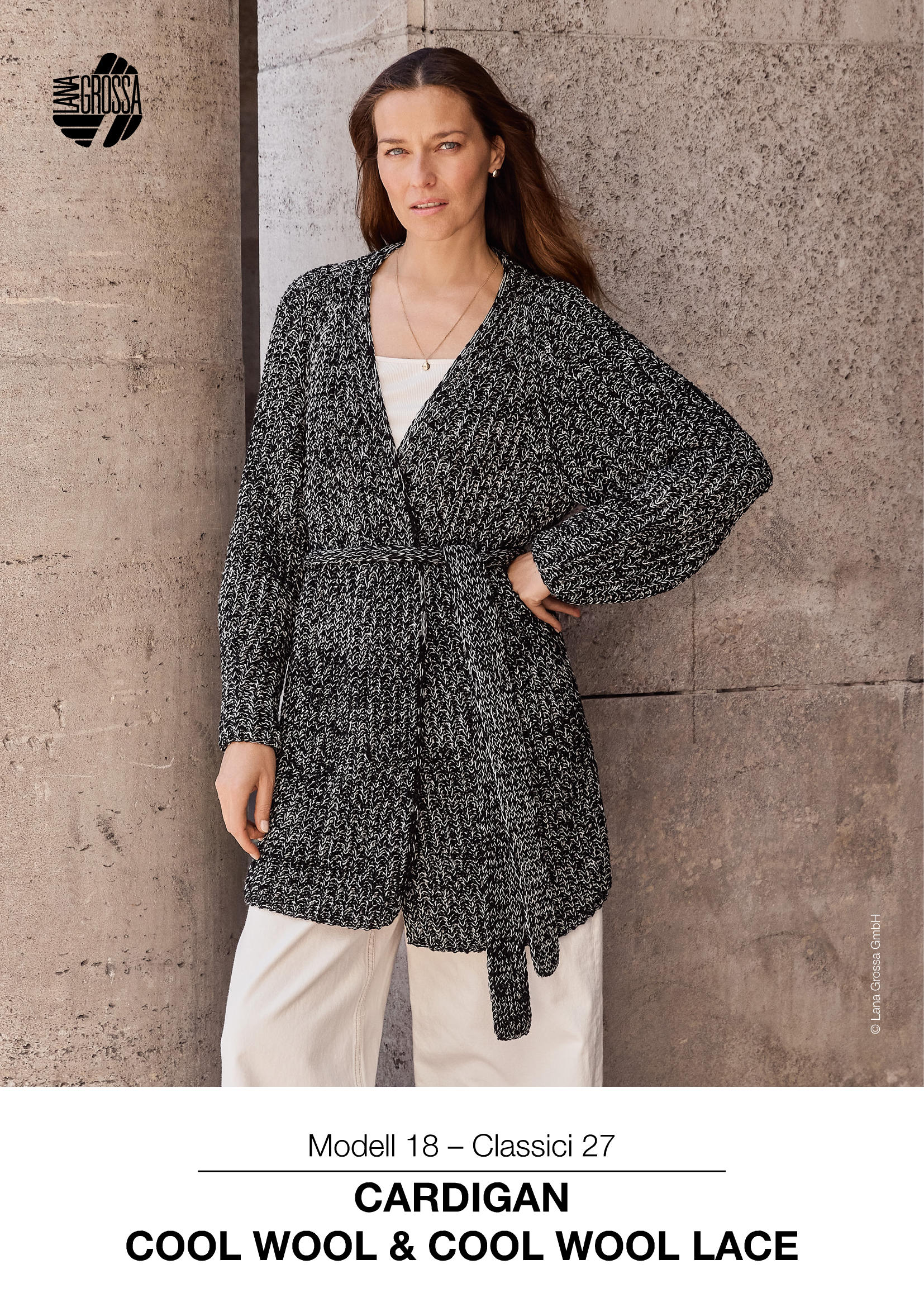 Strickset Lange Jacke Aus Cool Wool Und Cool Wool Lace Von Lana Grossa 1 Strickset Lange Jacke Aus Cool Wool Und Cool Wool Lace Von Lana Grossa