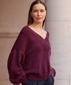 Strickset Pullover Mit Breitem Kragen aus Cool Merino von Lana Grossa