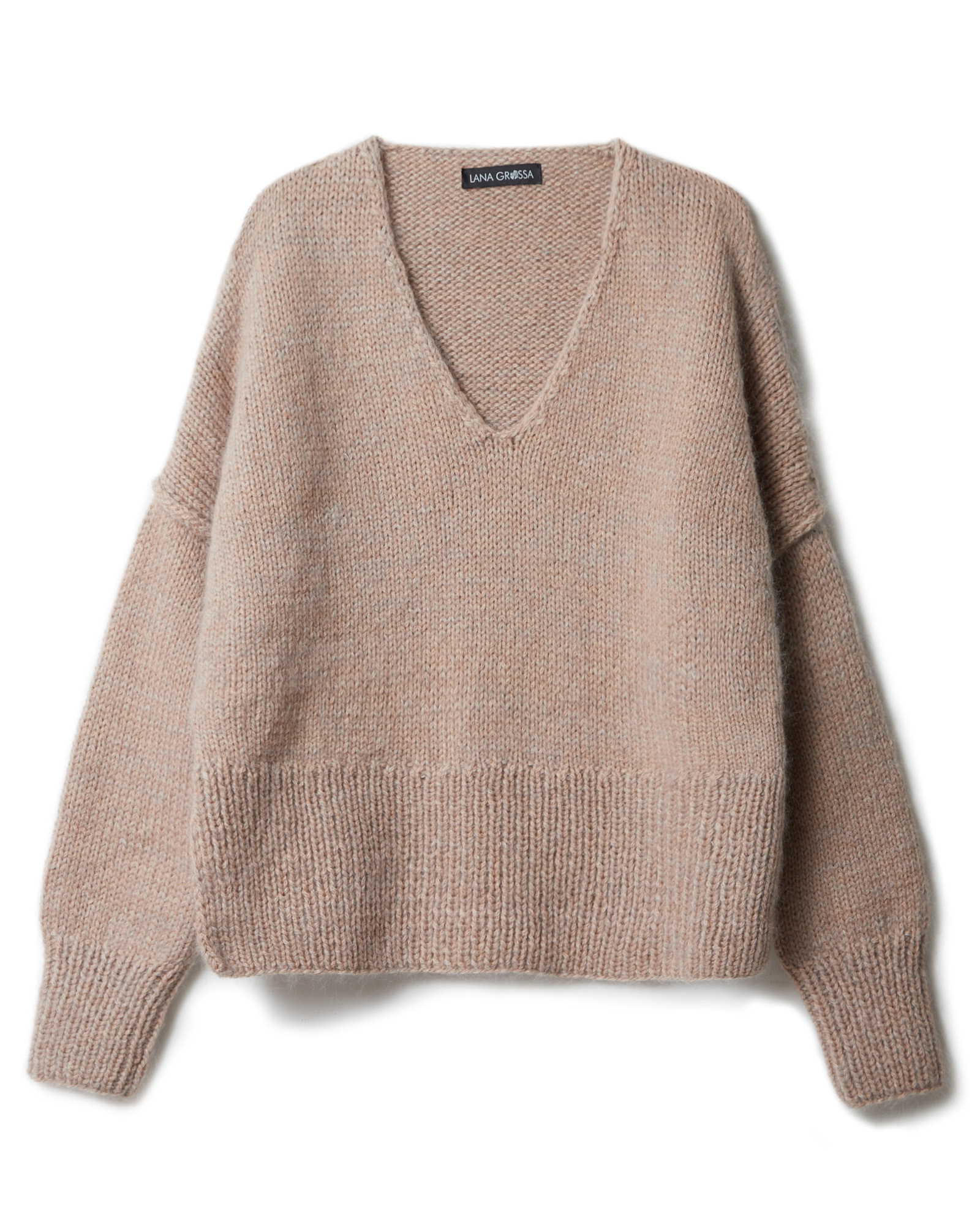 Strickset Pullover Mit Betonten Nähten Aus Alta Moda Alpaca Und Silkhair Von Lana Grossa 2 Strickset Pullover Mit Betonten Nähten Aus Alta Moda Alpaca Und Silkhair Von Lana Grossa – Bild 2