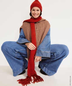 Strickset Schal Mit Fransen aus Alta Moda Cashmere 16 von Lana Grossa