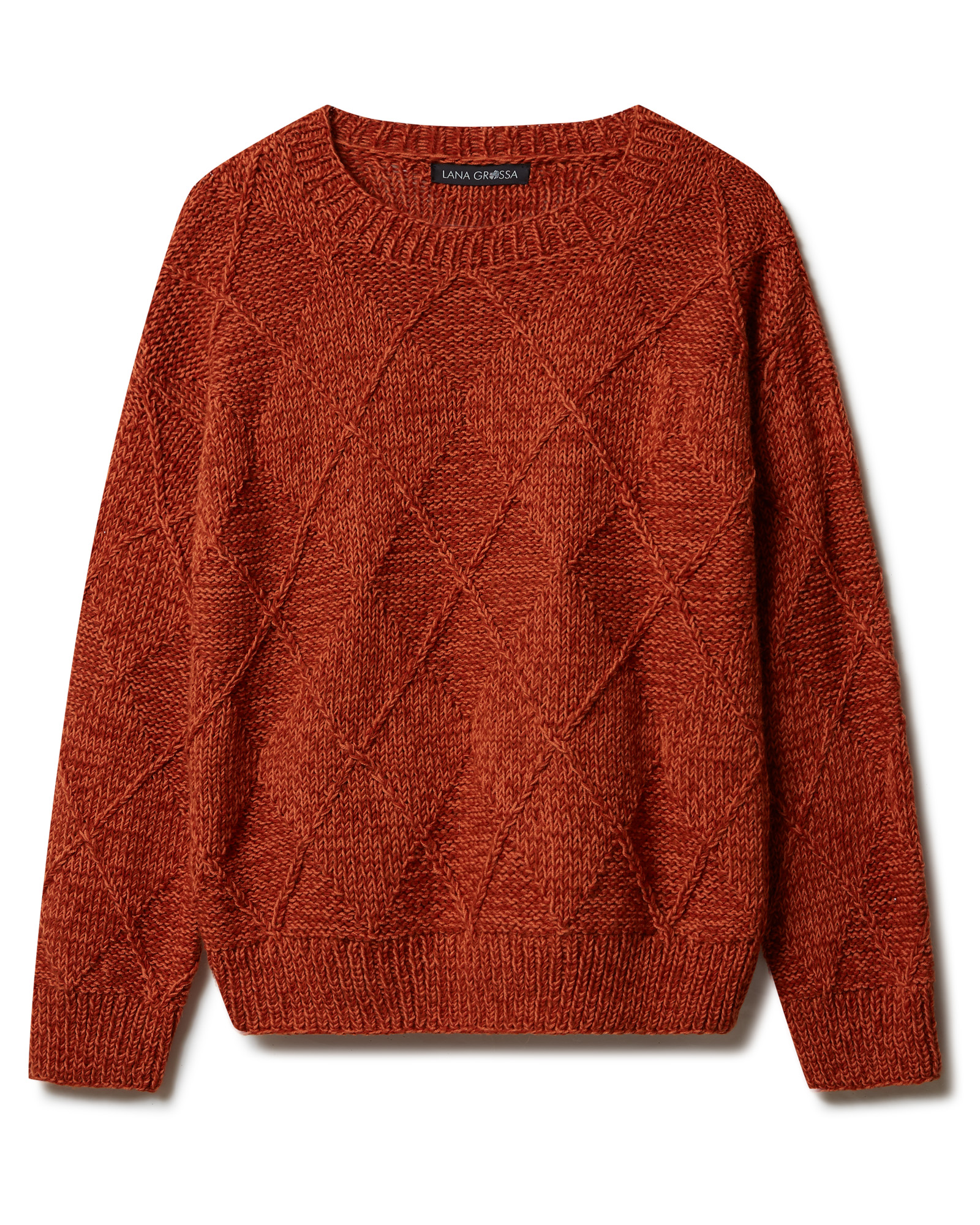 Strickset Pullover Mit Rauten Aus Ecopuno Und Merino Superiore Von Lana Grossa 2 Strickset Pullover Mit Rauten Aus Ecopuno Und Merino Superiore Von Lana Grossa – Bild 2