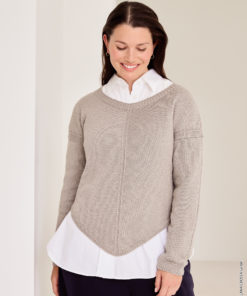 Strickset Pullover Mit Ziernaht aus Cool Wool von Lana Grossa