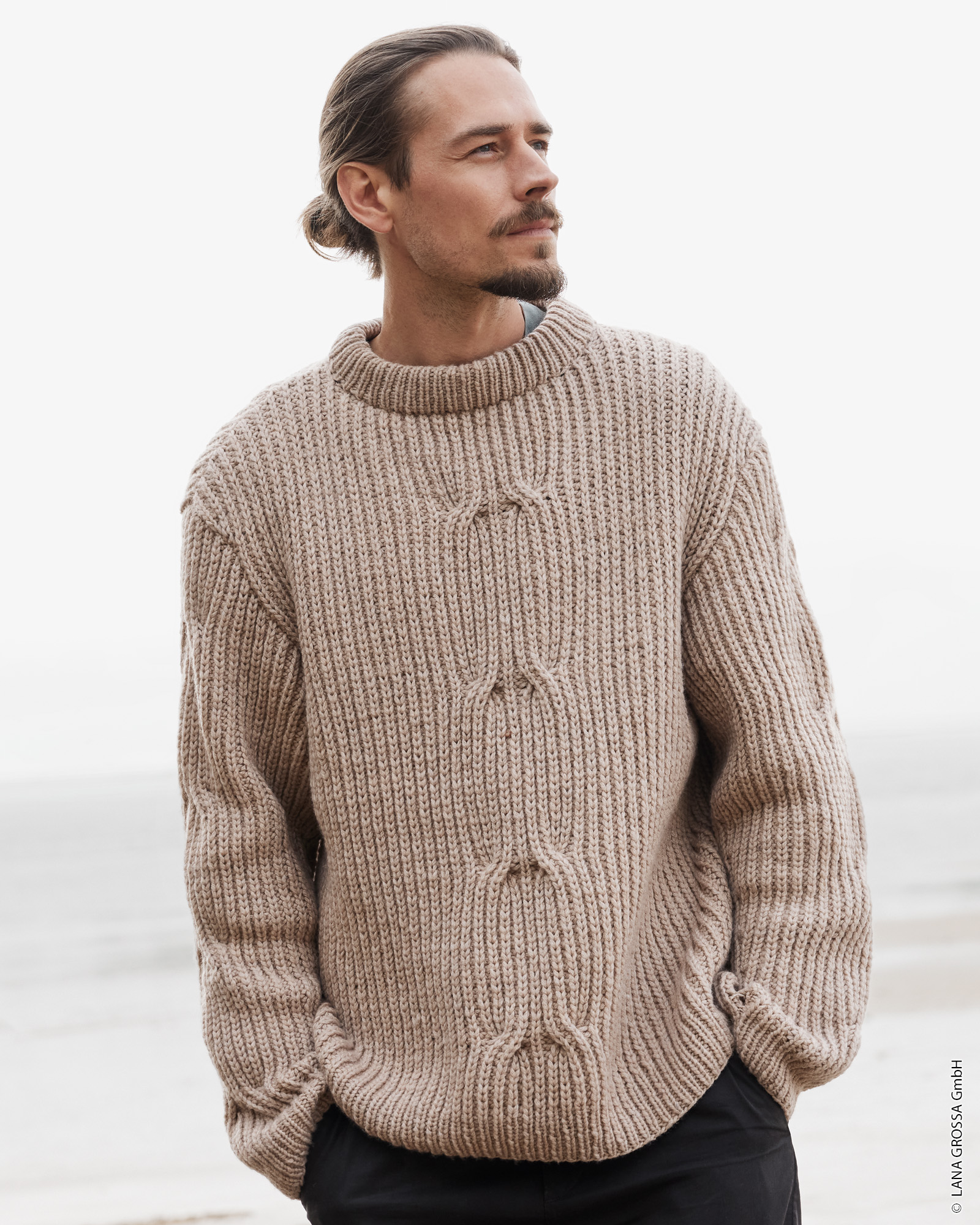 Strickset Pullover Mit Zopf Aus Alta Moda Cashmere 16 Von Lana Grossa 1 Strickset Pullover Mit Zopf Aus Alta Moda Cashmere 16 Von Lana Grossa