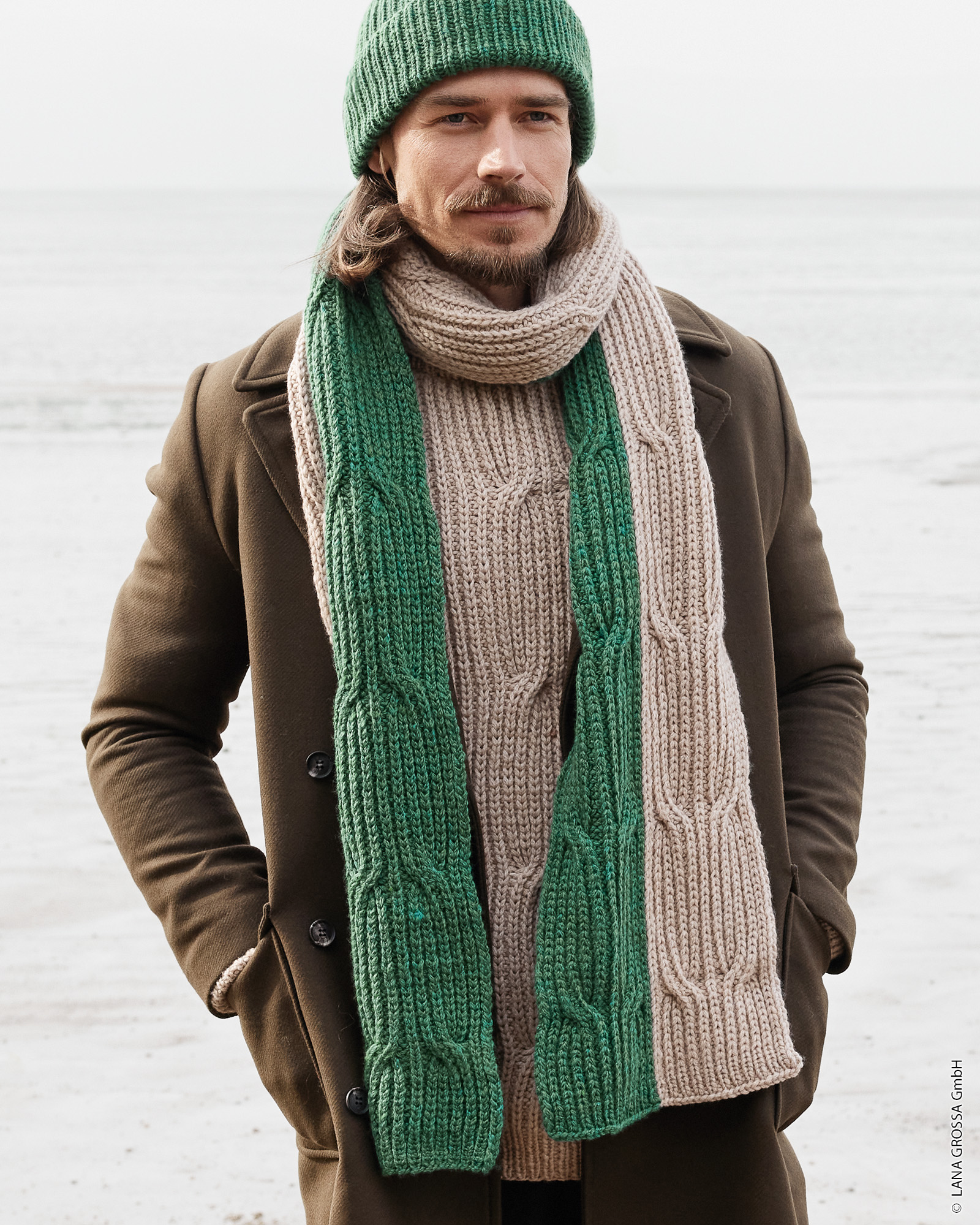 Strickset Schal Mit Halbpatent Aus Alta Moda Cashmere 16 Von Lana Grossa 1 Strickset Schal Mit Halbpatent Aus Alta Moda Cashmere 16 Von Lana Grossa