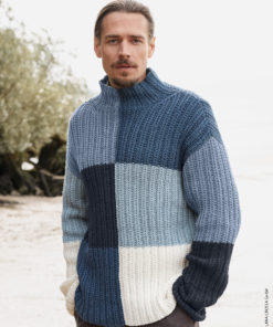 Strickset Colorblock Pullover aus Cool Wool Big von Lana Grossa
