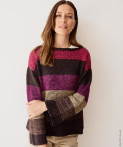 Strickset Pullover Mit Streifen aus Cool Wool und Cool Wool Vintage von Lana Grossa