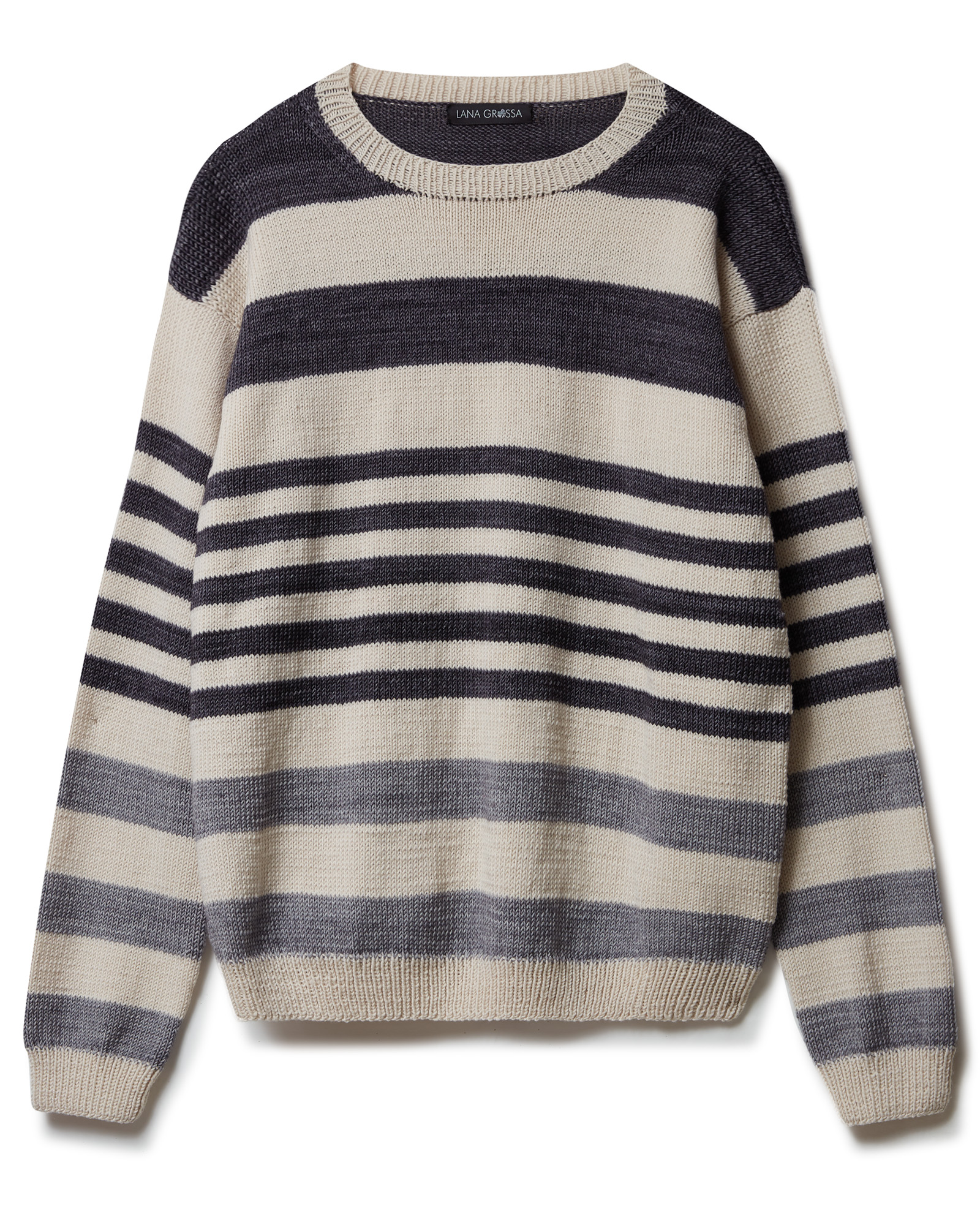Strickset Streifenpullover Aus Cool Wool Und Cool Wool Vintage Von Lana Grossa 2 Strickset Streifenpullover Aus Cool Wool Und Cool Wool Vintage Von Lana Grossa – Bild 2