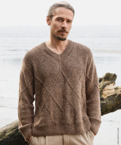 Strickset Pullover Mit Rautenmuister aus Merino Superiore und Ecopuno von Lana Grossa